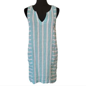 Sigrid Olsen 100% Linen Sleeveless Shift Dress Size XS